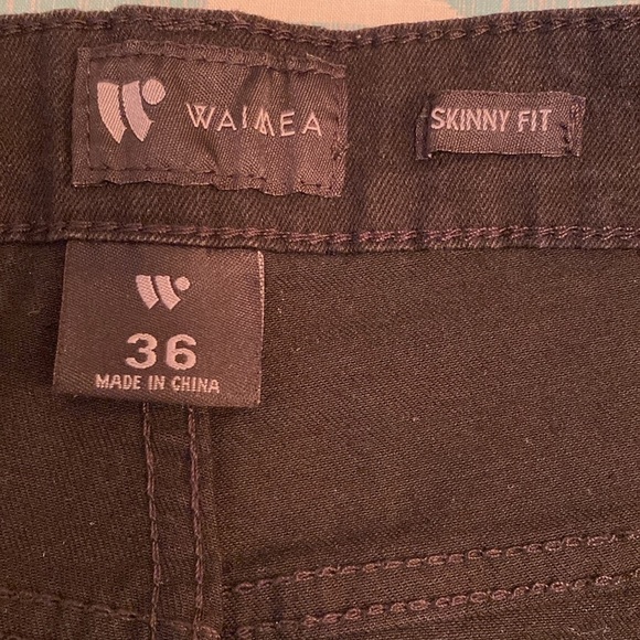 Waimea Black Slim Fit NYC Graphic Paint Jeans Size W36 - Picture 9 of 12